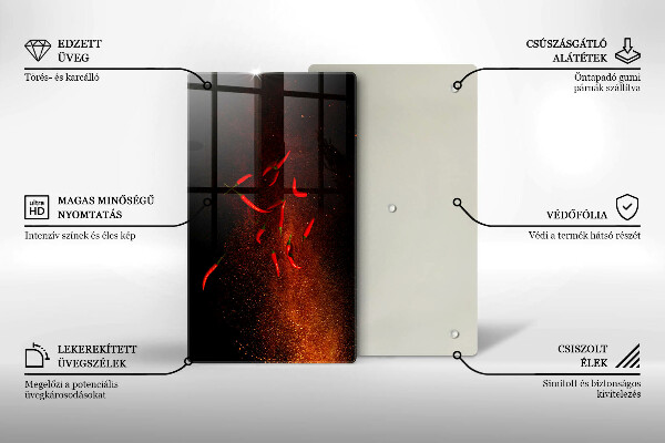 Schutz für induktionskochfeld Scharfe Chilischoten