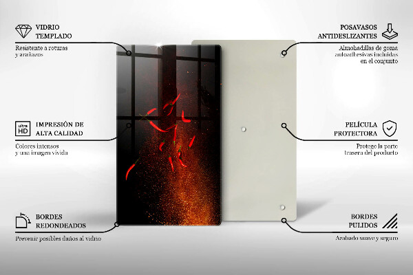 Schutz für induktionskochfeld Scharfe Chilischoten