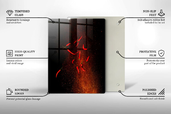 Schutz für induktionskochfeld Scharfe Chilischoten