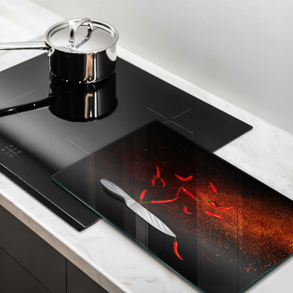 Schutz für induktionskochfeld Scharfe Chilischoten