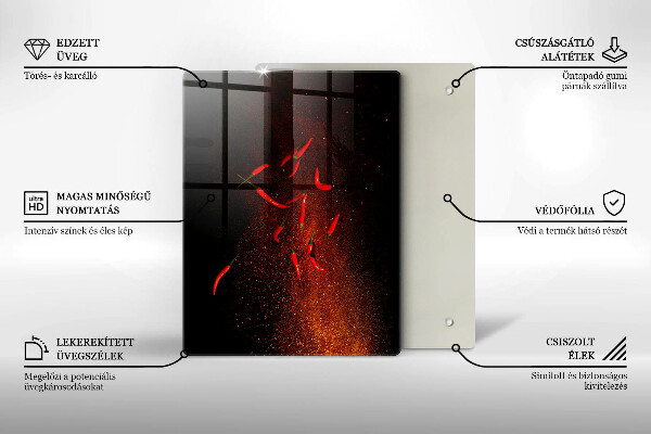Schutz für induktionskochfeld Scharfe Chilischoten