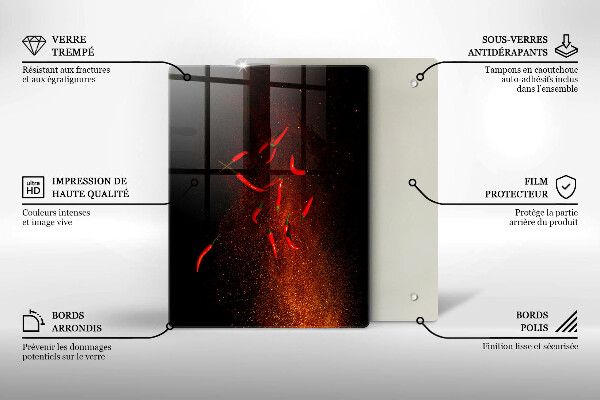 Schutz für induktionskochfeld Scharfe Chilischoten