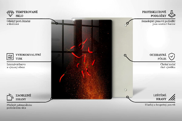 Schutz für induktionskochfeld Scharfe Chilischoten