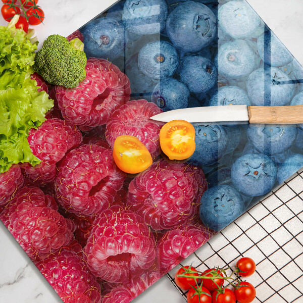 Herd abdeckplatte Himbeer- und Blaubeerfrüchte