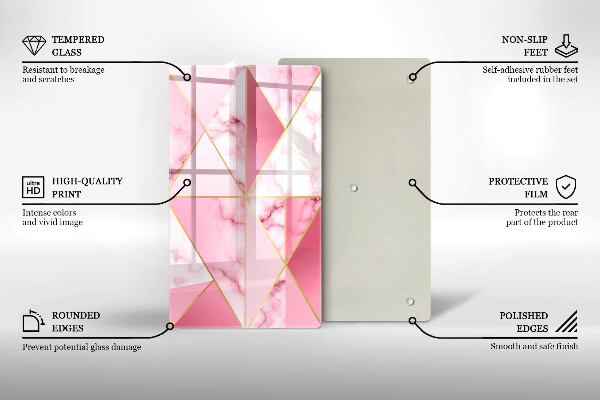 Herd abdeckplatte Geometrischer Marmor