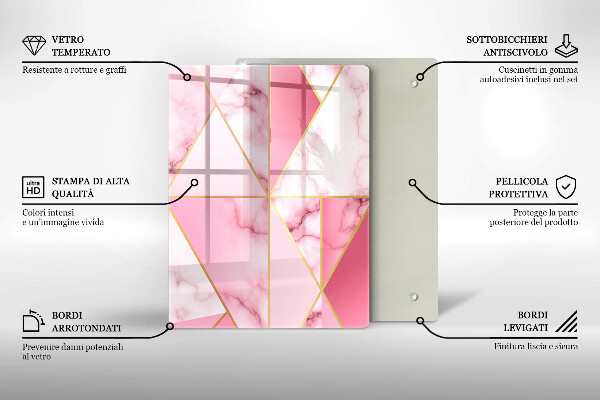 Herd abdeckplatte Geometrischer Marmor