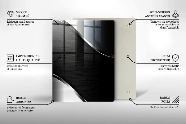 Herd abdeckplatte Metallabstraktion