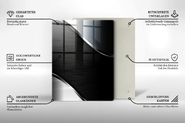 Herd abdeckplatte Metallabstraktion
