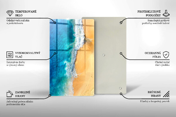 Herd abdeckplatte Strand und Meer