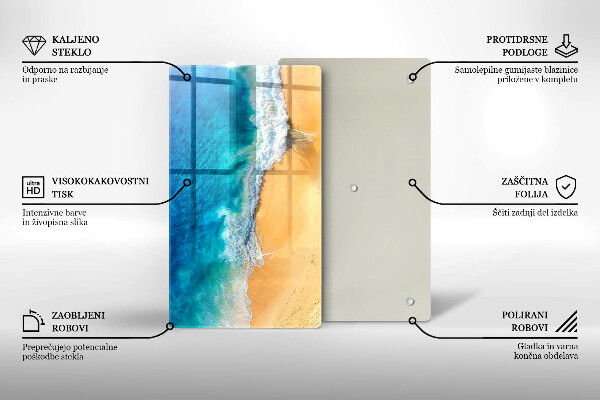 Herd abdeckplatte Strand und Meer