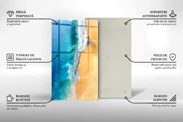 Herd abdeckplatte Strand und Meer