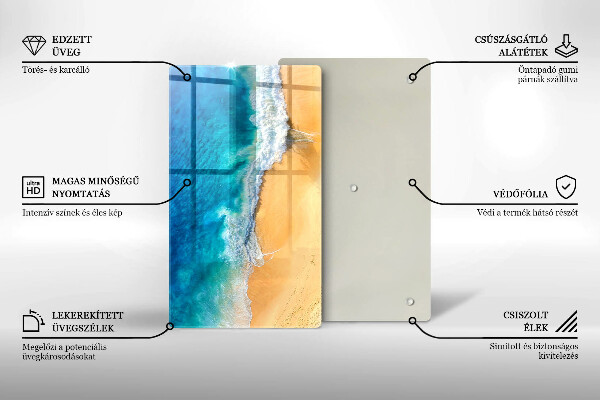 Herd abdeckplatte Strand und Meer