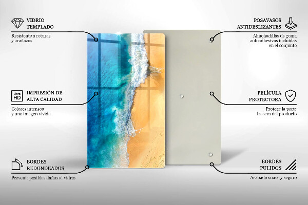Herd abdeckplatte Strand und Meer