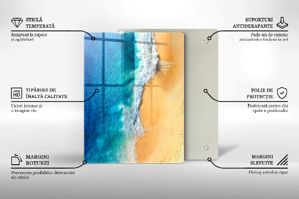 Herd abdeckplatte Strand und Meer