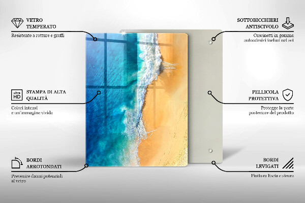 Herd abdeckplatte Strand und Meer