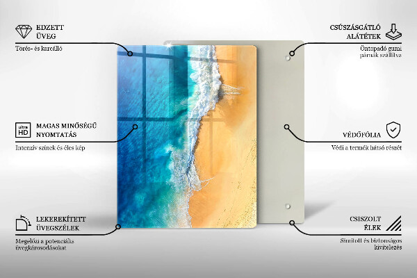 Herd abdeckplatte Strand und Meer