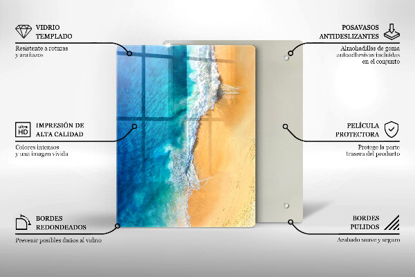 Herd abdeckplatte Strand und Meer