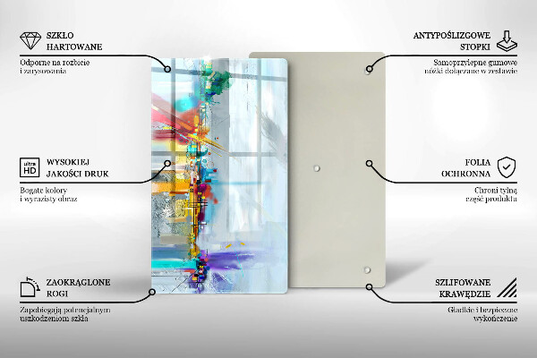 Schutz für induktionskochfeld Gemalte Abstraktion