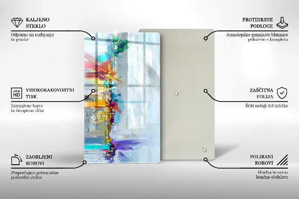 Schutz für induktionskochfeld Gemalte Abstraktion