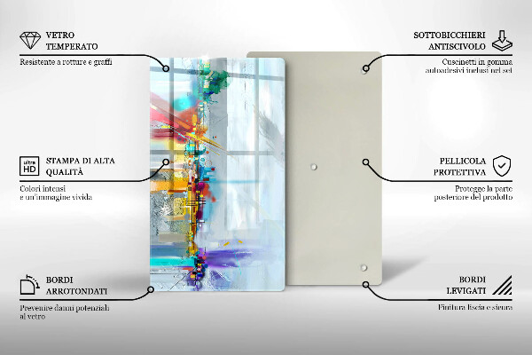 Schutz für induktionskochfeld Gemalte Abstraktion