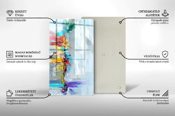 Schutz für induktionskochfeld Gemalte Abstraktion