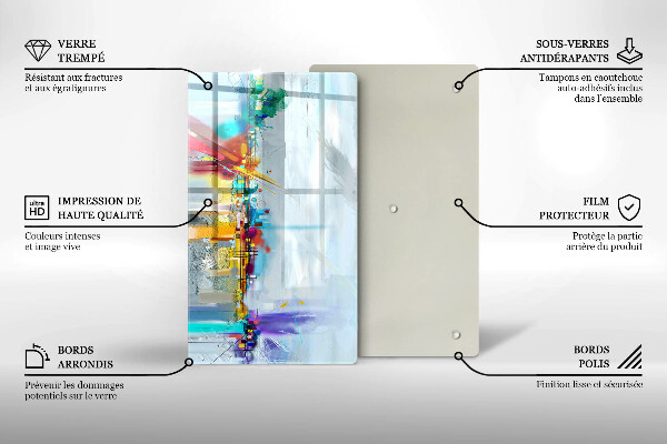 Schutz für induktionskochfeld Gemalte Abstraktion