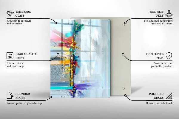 Schutz für induktionskochfeld Gemalte Abstraktion