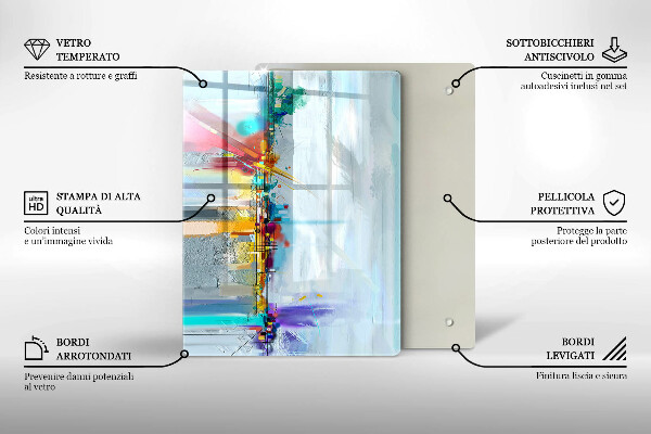 Schutz für induktionskochfeld Gemalte Abstraktion