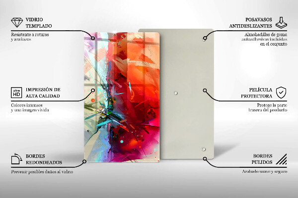 Schutz für induktionskochfeld Gemalte Abstraktion