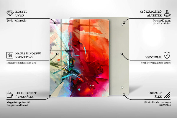 Schutz für induktionskochfeld Gemalte Abstraktion