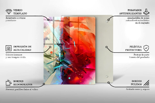 Schutz für induktionskochfeld Gemalte Abstraktion