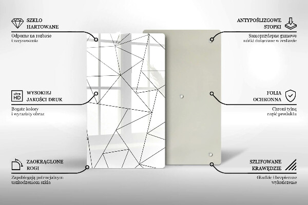 Abdeckung induktionskochfeld Weiße Dreiecke