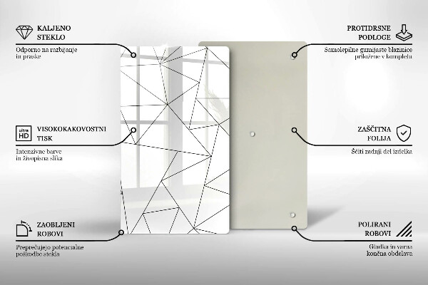 Abdeckung induktionskochfeld Weiße Dreiecke