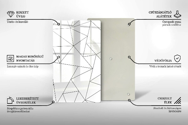 Abdeckung induktionskochfeld Weiße Dreiecke