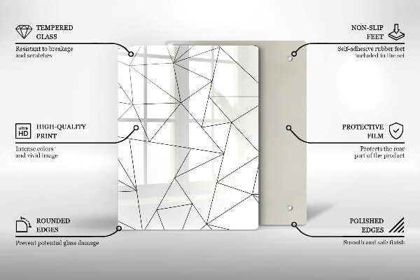 Abdeckung induktionskochfeld Weiße Dreiecke