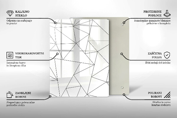 Abdeckung induktionskochfeld Weiße Dreiecke