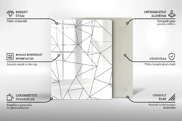 Abdeckung induktionskochfeld Weiße Dreiecke
