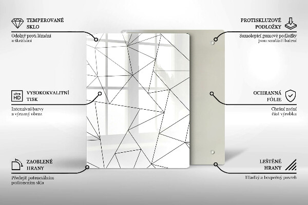 Abdeckung induktionskochfeld Weiße Dreiecke