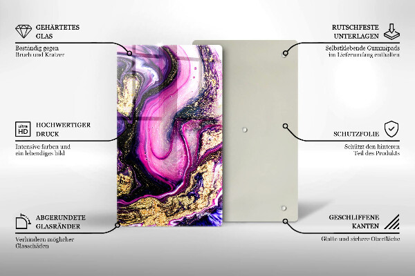 Herd abdeckplatte Abstraktes Design Gold