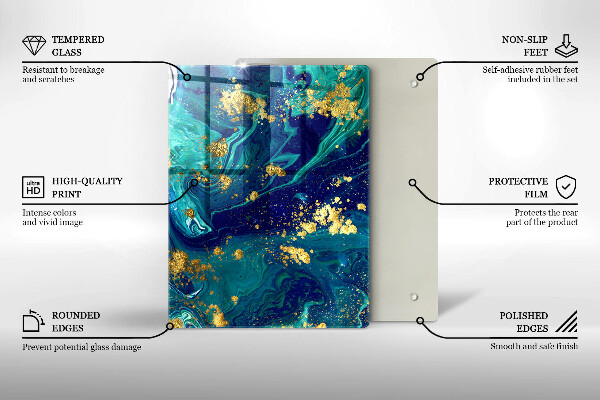 Herd abdeckplatte Abstraktion mit Gold