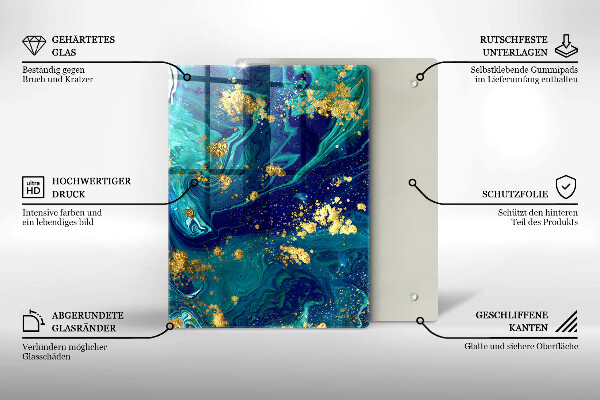 Herd abdeckplatte Abstraktion mit Gold