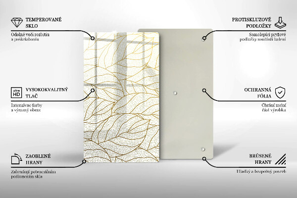 Herd abdeckplatte Line-Art-Blättermuster