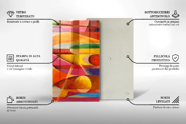 Herd abdeckplatte Bunte Abstraktion