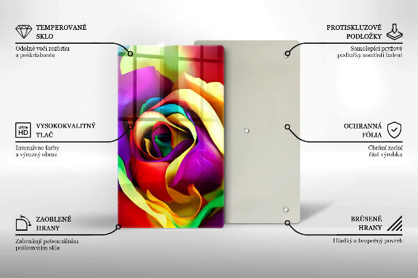 Herd abdeckplatte Bunte Rosenblätter