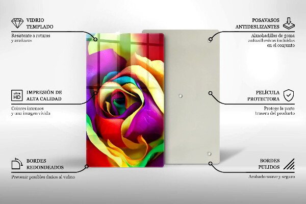 Herd abdeckplatte Bunte Rosenblätter