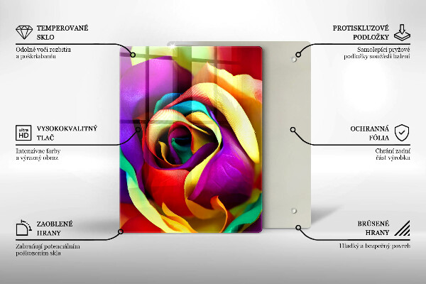 Herd abdeckplatte Bunte Rosenblätter