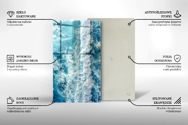 Herd abdeckplatte Meerwasserwellen