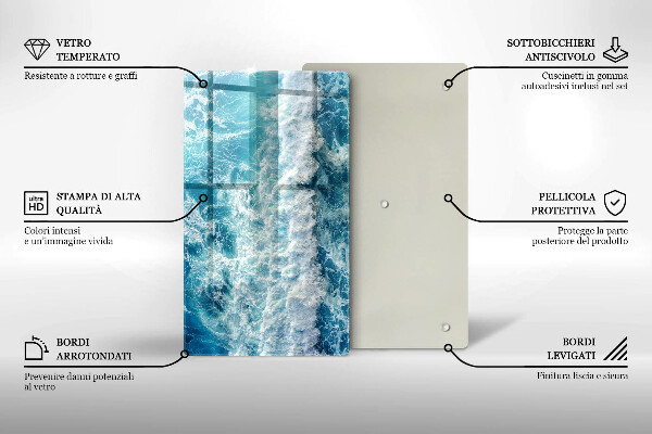 Herd abdeckplatte Meerwasserwellen
