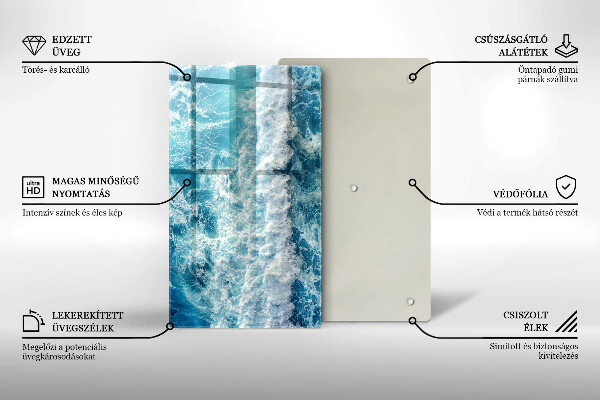 Herd abdeckplatte Meerwasserwellen