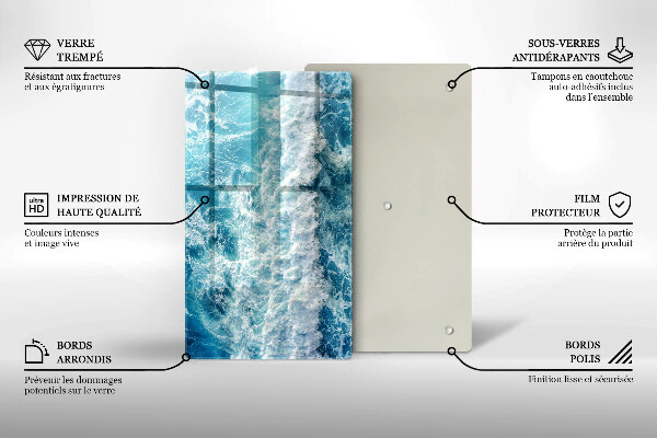 Herd abdeckplatte Meerwasserwellen